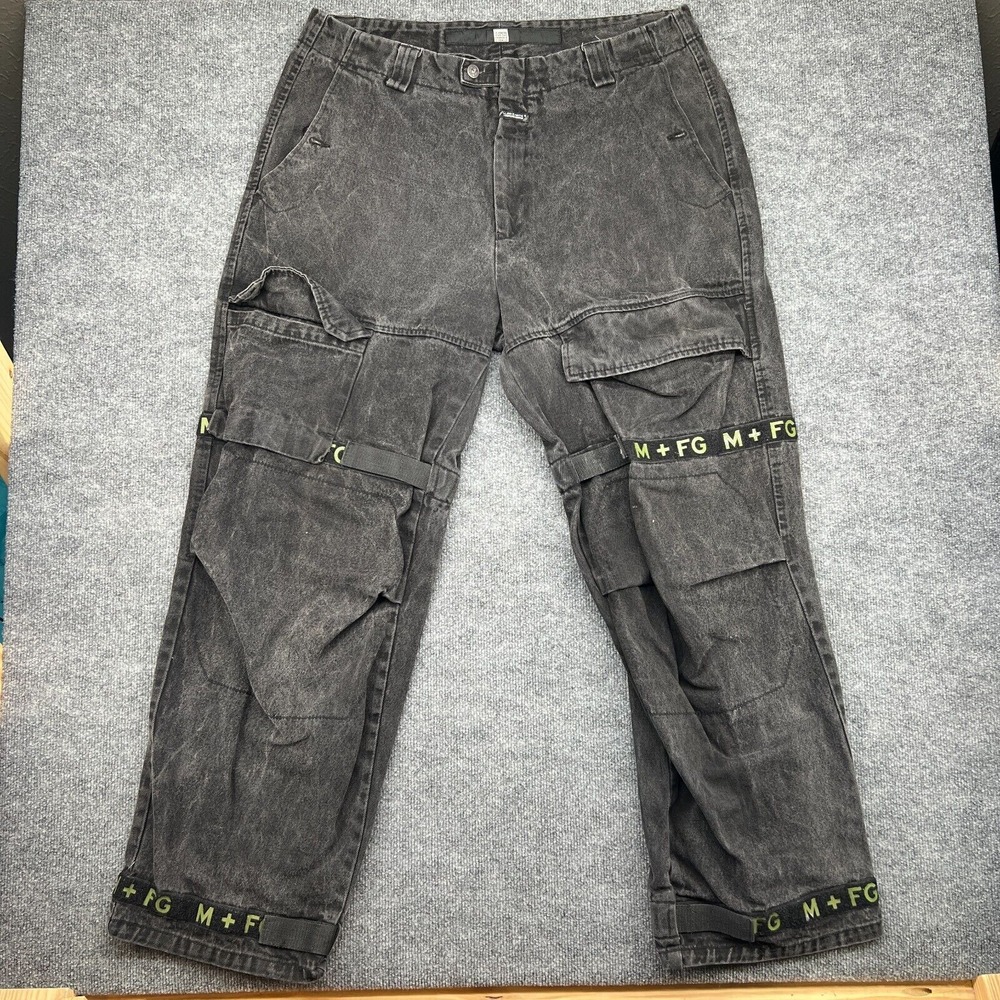 Marithe Francois Girbaud Jeans Mens 40 x 33 Black Shuttle Tape Baggy